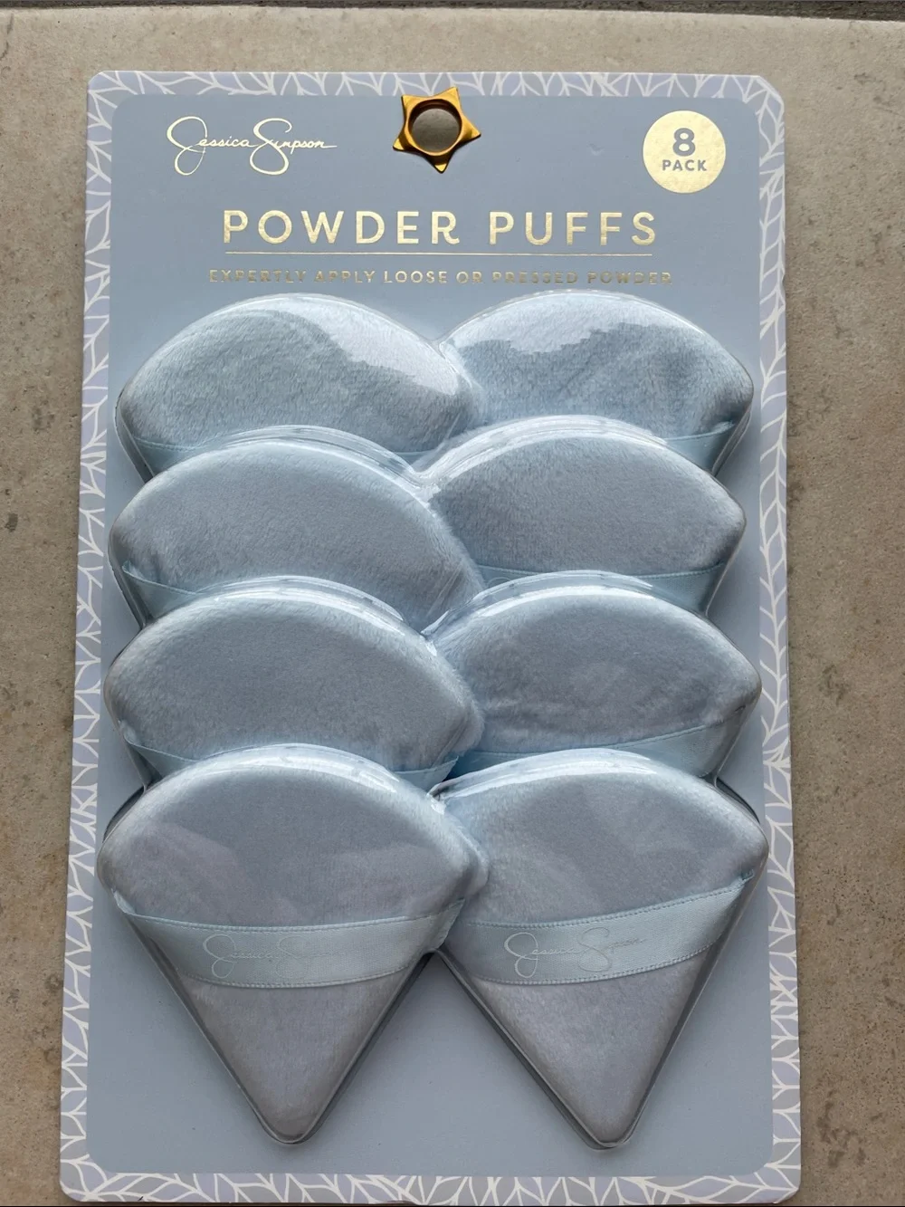 💋Jessica Simpson Powder Puffs in Light Blue - 8 Pack💋